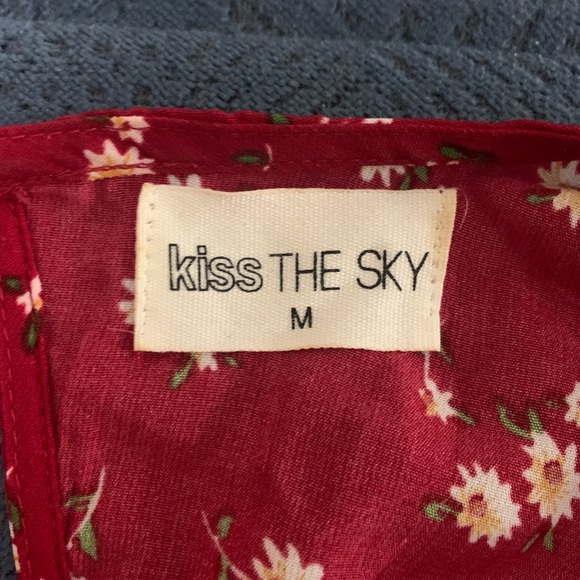 Cute Red floral print dress - Picture 3 of 3